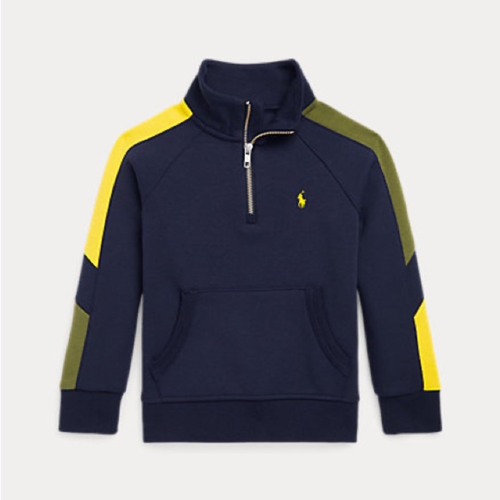 NWT Polo Ralph Lauren Double-Knit Quarter-Zip Sweatshirt